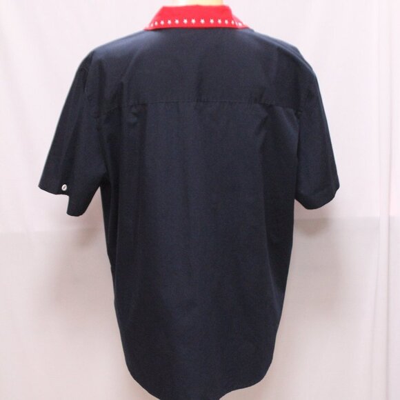 Karen Scott Sport Red White and Navy Blue Short Sleeve Top - Picture 5 of 12